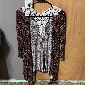 Charlotte Russe Multicolor Patterned Cardigan